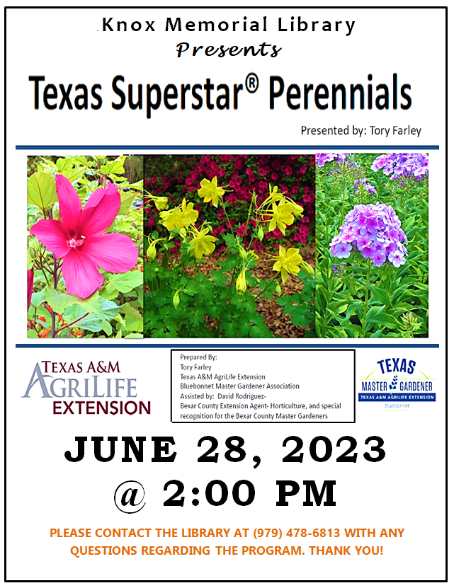 Austin County - Texas A&M AgriLife Extension Service      Bluebonnet Master Gardeners Association