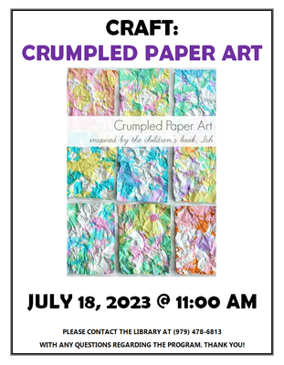 CRAFT DAY: CRUMPLED PAPER ART