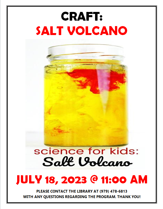 CRAFT DAY: SALT VOLCANO